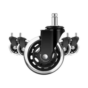 Imagem de Rodízios De Borracha Para Móveis De 3 Polegadas, 5 Peças, Giratórios 3