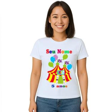 Imagem de Camiseta Circo Festa Alegria Balões Personalizada - Use P4, Branco, Ba