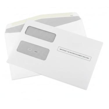 Imagem de Envelopes de impostos MISC 1099, envelope de segurança com janela dupla para renda 1099 e 1099-R e DIV – Formato de impostos INT 12,7 cm x 22,8 cm, aba com goma, 25 envelopes de forma