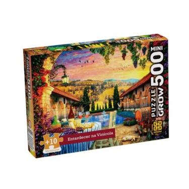 Imagem de Mini Quebra-cabeça 500 peças Entardecer na Vinícola - Grow, 04602