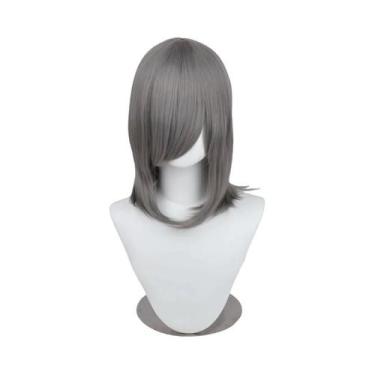 Imagem de Peruca Curta De Cosplay De Anime De 40cm, Fibra Sintética De Alta Temp