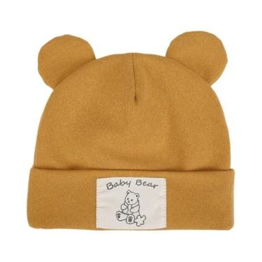 Imagem de Toucas Turbante Com Orelhas De Urso Para Bebês Em Cashmere Sintético P