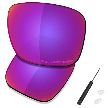 Imagem de SAUCER Lentes de reposição premium e chave de fenda H20 e peças de nariz para óculos de sol Oakley Holbrook Metal OO4123 de alta definição - Midnight Sun polarizado