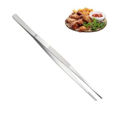 Imagem de Pinças de cozinha – Utensílios antiderrapantes | Pinça de aço inoxidável para cozinhar, para churrasco, servir, comida, churrasco, churrasco, festa