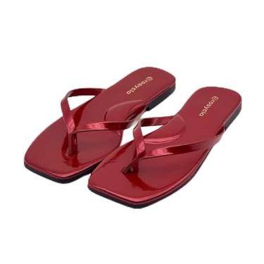 Imagem de Chinelo feminino, bico quadrado, espuma viscoelástica suporte de arco sandálias de verão para mulheres, tendência de couro vegano, leve, macio, confortável, nuvem, chinelos femininos essenciais de