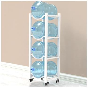 Imagem de Suporte de jarro de água resistente de 5 galões com rodas, organizador portátil de garrafa de água e rack de armazenamento, ideal para escritório, restaurante, academia - suporte de dispensador de