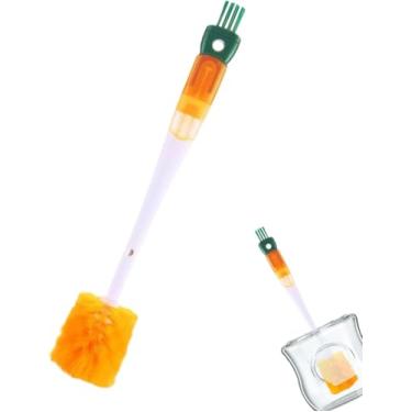 Imagem de Escovas de limpeza de Garrafas Térmicas, 5 em 1, esfregão ergonômico, escova de lavagem de garrafa de viagem reutilizável - Lava canudos, tampas, cafeteira, caneca, jarras, copos, mamadeira.