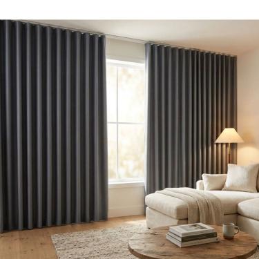 Imagem de Cortina Blackout Tecido 3.00m x 2.30m Para Trilho Suíço Sala Quarto