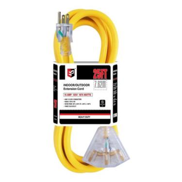 Imagem de Cabo de extensão EP 25 pés 12 calibre 12 Heavy Duty 15A 125V 1875W