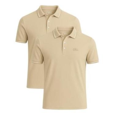 Imagem de Kit 2 Camisas Polo Masculina Básica Crocker-Masculino