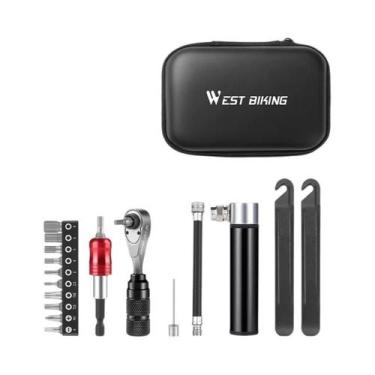 Imagem de Kit De Reparo De Bicicleta Multifuncional Portátil WEST BIKING Com Cha