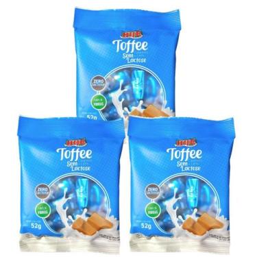Imagem de Caramelo de leite sem lactose pacote 52g hué - kit 3 unidades