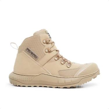 Imagem de Bota Adventure Acero Couro Masculino Cadarço Cano Curto, Bege, 40