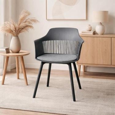 Imagem de Cadeira de Jantar Estofada Marcela Montreal 140PP 1 Unidade CINZA - Br