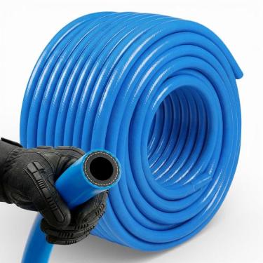 Imagem de 20 Metros Mangueira Lava Auto Jato Resistente 1000psi 1/2 Polegadas Azul