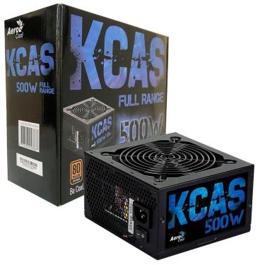 Imagem de Fonte Gamer Aerocool Kcas 500w 80 Plus Bronze Full Range Pfc Ativo