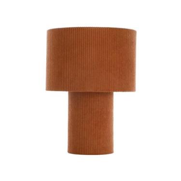 Imagem de Luminária Mesa em Veludo Cordy Terracota Westwing, Terracota