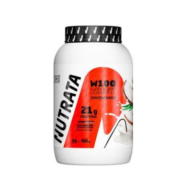 Imagem de Whey Protein Concentrado Nutrata W100 Creme de Coco 900g, Creme de coc