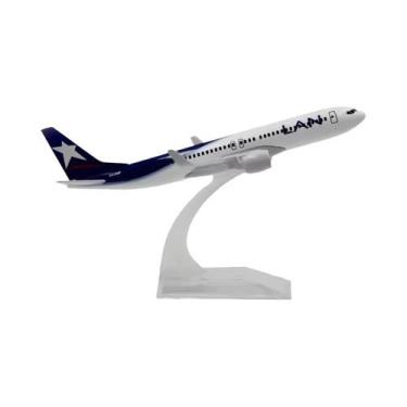 Imagem de Modelo De Avião Em Metal Fundido De 16CM, Brinquedo Colecionável 737 7