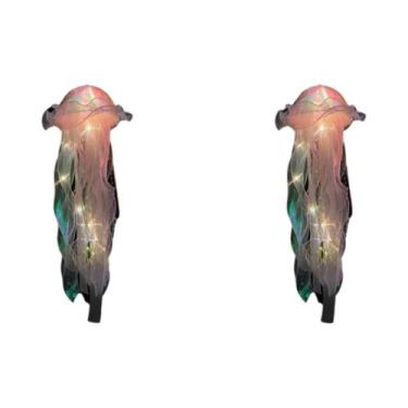 Imagem de Lanterna LED Atmosférica De Água-Viva Com Fita E Contas, Alimentada Po