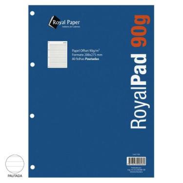 Imagem de Refil Caderno Argolado Royal Paper Royalpad Pautado 20x27,5cm 90g