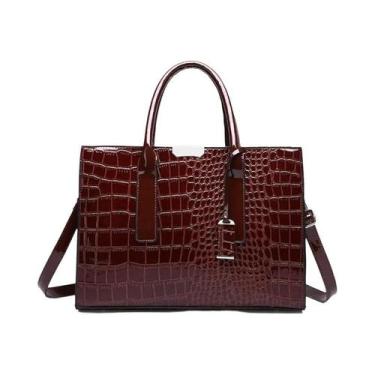 Imagem de Bolsa De Ombro De Designer Em Couro PU Retro Para Mulheres, Estilo Cro