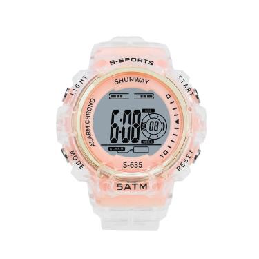 Imagem de Relógio Digital Esportivo Transparente Rose - Tudo em Caixa