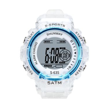 Imagem de Relógio Digital Esportivo Transparente Azul - Tudo em Caixa