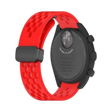 Imagem de Pulseira De Silicone Esportiva Magnética De 40mm Para Omega X Swatch N