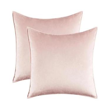 Imagem de Capas De Almofadas De Veludo 2 Peças Conjunto Decorativo Para Sofá Qua