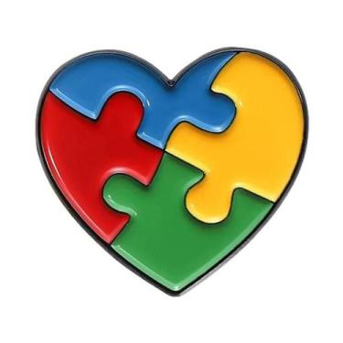 Imagem de Broche De Esmalte Autismo: Distúrbios Sociais, Mentais E Psicológicos 