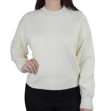 Imagem de Blusa Feminina Facinelli By Mooncity Tricot Creme - 651240-Feminino