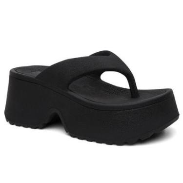 Imagem de Sandália Plataforma Feminina Estilo Chunky Salto Alto Confortável Solado Tratorado Tendência Fashion-Feminino