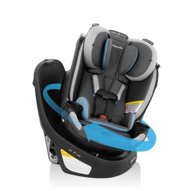 Imagem de Cadeira para Carro 2em1 Rotativa Evenflo Revolve360 Slim Stow Azul Compacta Rear-Facing...