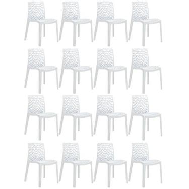 Imagem de Laraz, Kit 16x Cadeiras Gruvyer, Polipropileno, Jantar, Cozinha, Sala 