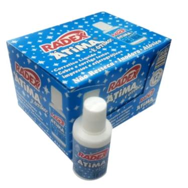 Imagem de Corretivo Líquido 18ML Base Água Átima Caixa com 12 - RADEX