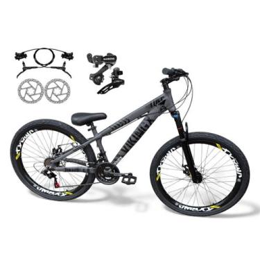 Imagem de Bicicleta Aro 26 Vikingx Tuff X25 Freeride Câmbios Shimano 21v Freio a