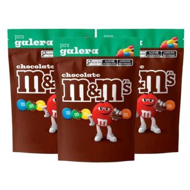 Imagem de 3 Pacotes Chocolate Mms 132g Escolha o Sabor - M&M'S, Ao Leite
