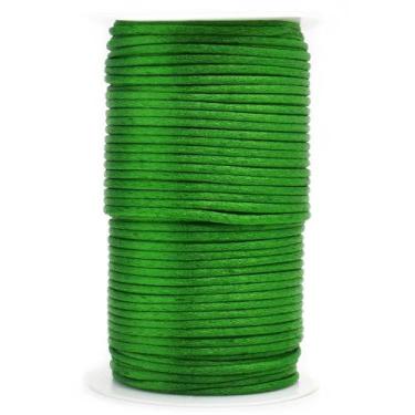 Imagem de Cordão de Cetim Rabo de Rato 4mm 100 Metros - artePunto, VERDE BANDEIR