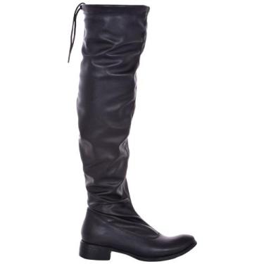 Imagem de Bota Feminina Over Napa Cano Longo Montaria Preto - Granado, 38