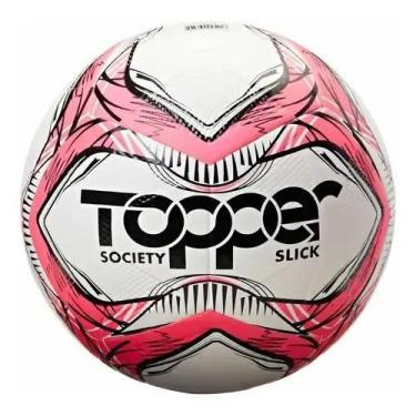 Imagem de Bola De Futebol Society Slick 2020 Topper Cor Rosa Neon/Pret