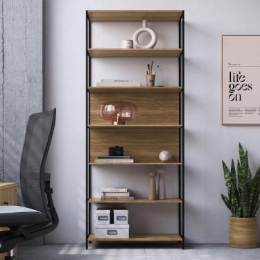 Imagem de Estante Para Escritório Home Office Industrial Idea A03 Nogal Sevilha 