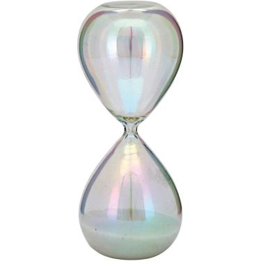 Imagem de AMPULHETA AREIA BRANCA VIDRO 19x8x8cm FURTA-COR