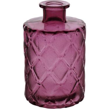 Imagem de VASO DECORATIVO ENFEITE PLANTA GARRAFA VIDRO 11x7x7cm ROXO