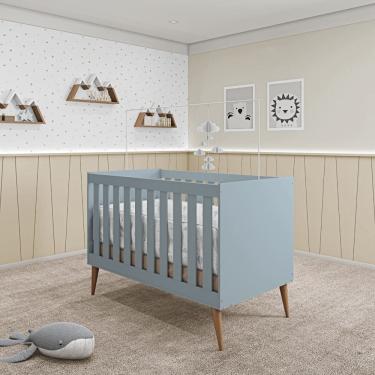 Imagem de Berço Mini Cama Móveis Estrela Ternura - Azul Wood