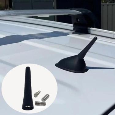 Imagem de Antena Automotiva Universal Preta De 6,5cm FM AM DAB Para Teto Com Par