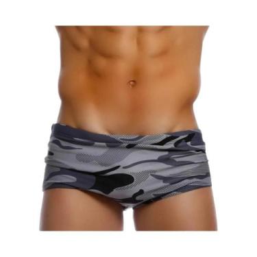 Imagem de Sunga Masculina Camuflada De Cintura Baixa Para Verão, Calção De Banho