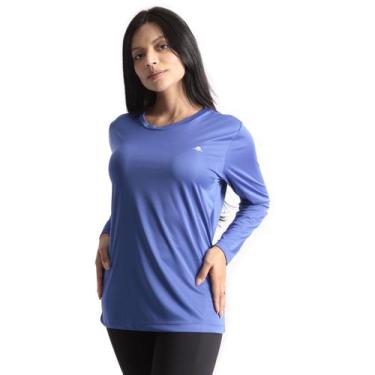 Imagem de Camiseta Manga Longa Proteção Uv Dry Fit Feminina Fitness - Força do S