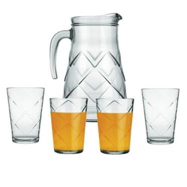 Imagem de Jogo De 2 Jarra e 8 Copos De Agua Suco Maracatu Nadir 10 pç