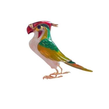 Imagem de Broche de Papagaio Colorido Esmaltado - - Pistache Acessórios, Verde